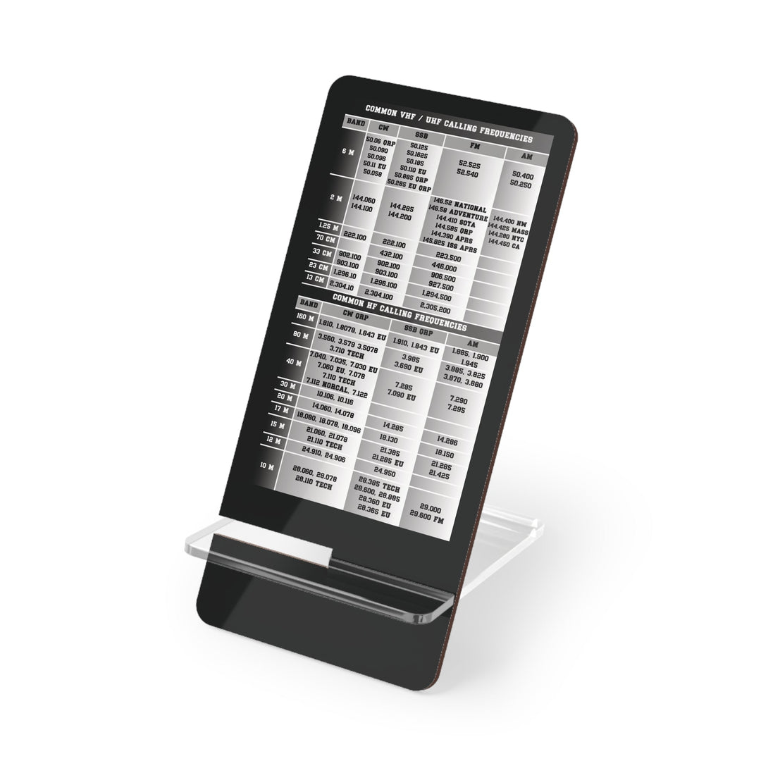 Ham Radio Calling Frequencies Mobile Phone Display Stand for Smartphones