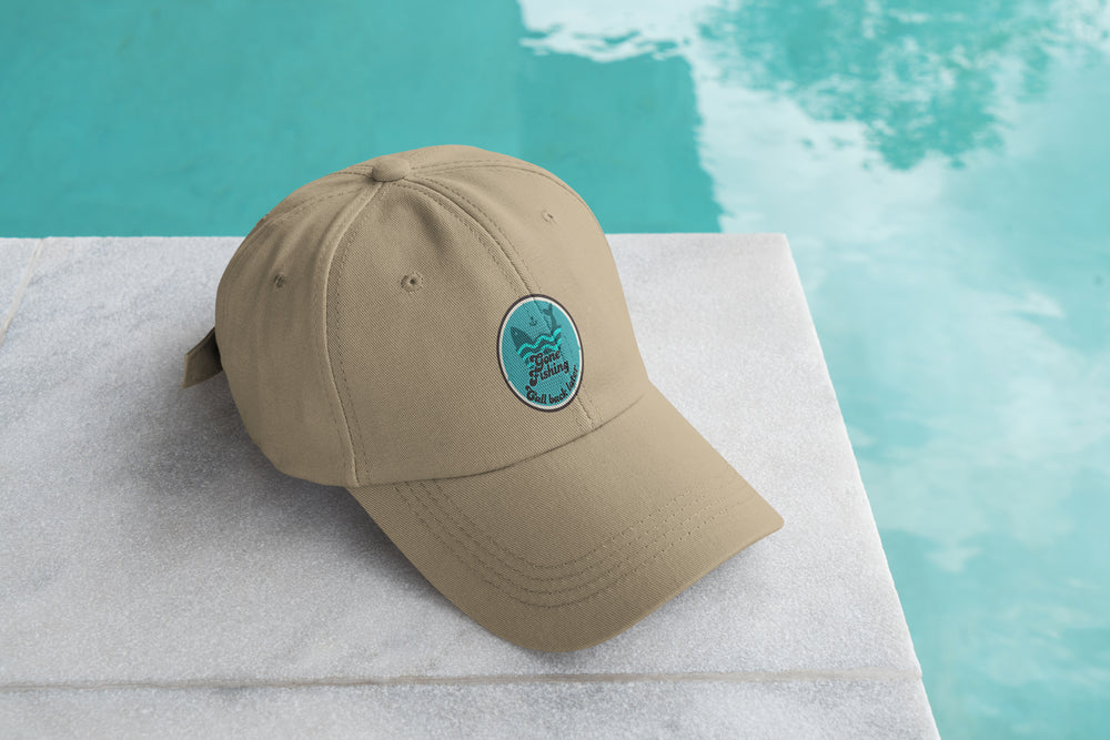 Gone Fishing Dad Cap ā Funny Fishermen Hat-Khaki