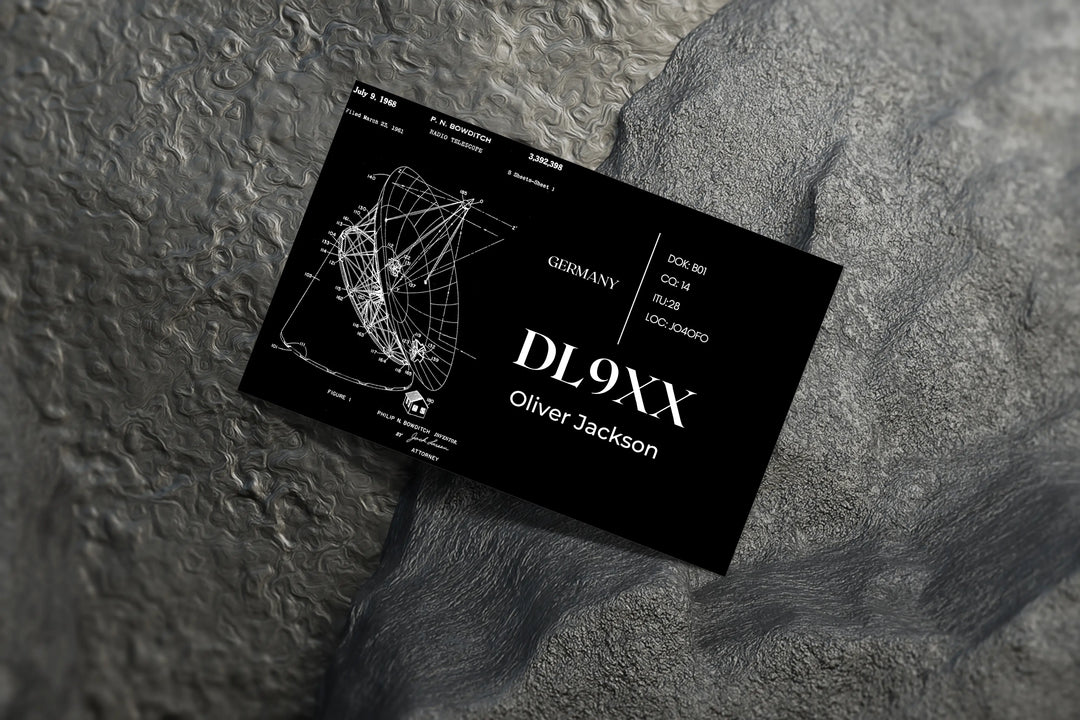 Ham radio QSL card template with call sign ā instant download