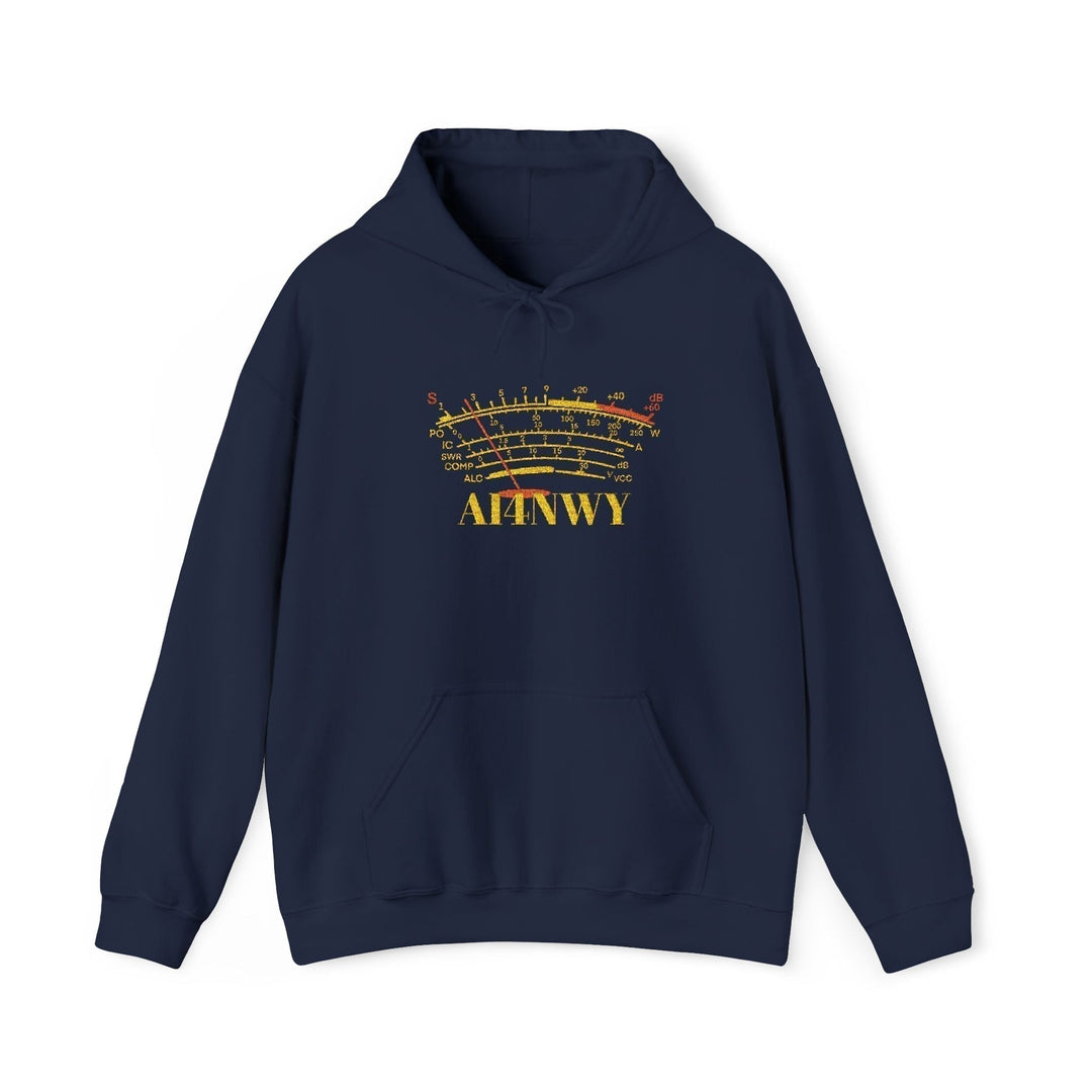 Ham Radio Hoodie – Custom Call Sign Sweatshirt with S-Meter Design
