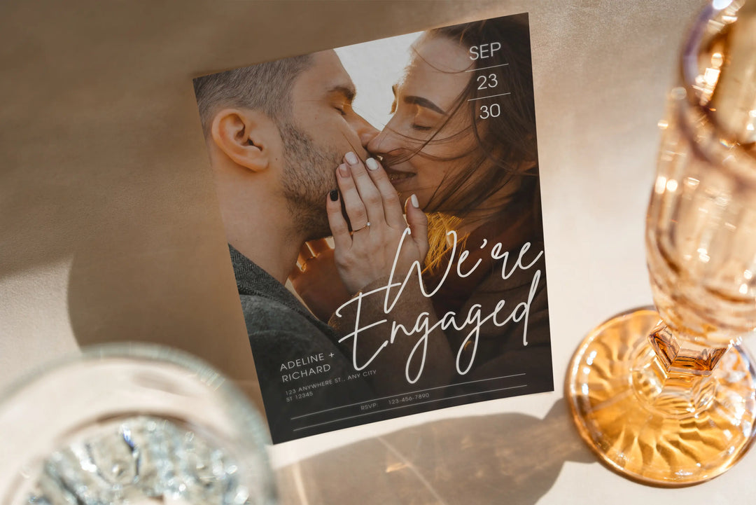 Engagement Invitations | Editable, Printed & Fill-In Cards by Bilmiss