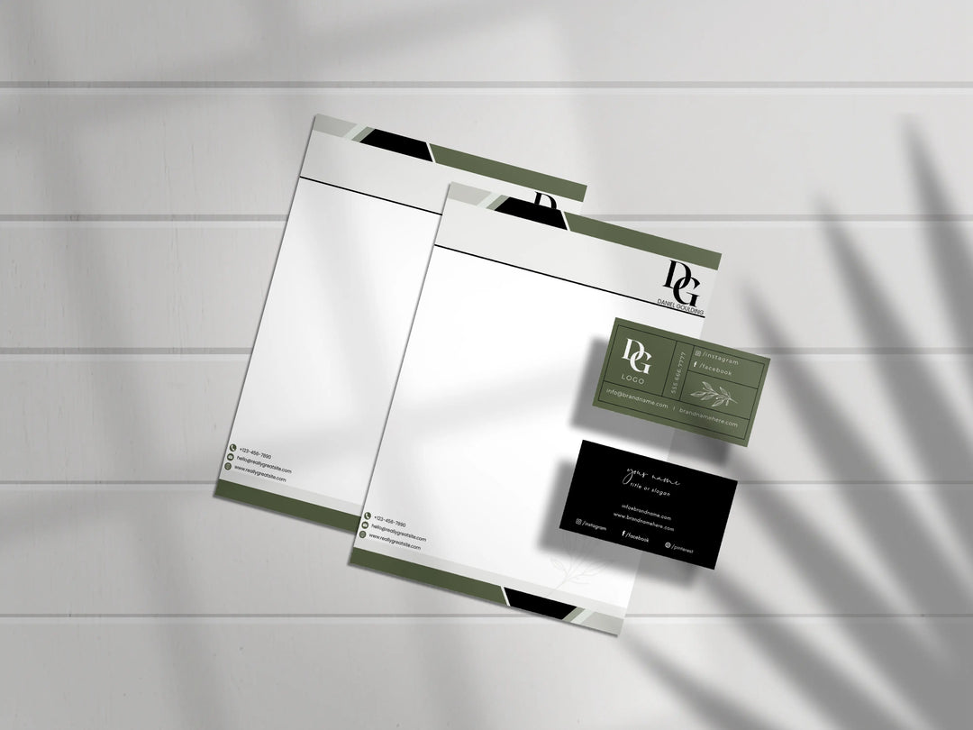 Editable & Printable Letterheads - Instant Download Template - Business Brand Design