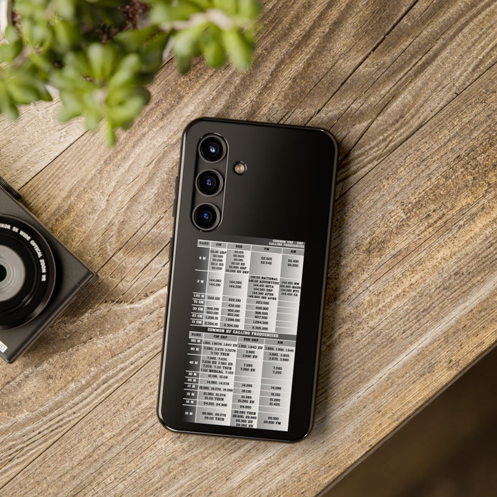 Ham Radio Phone Case, Calling Frequencies Reference Band Plan, Phone Cover