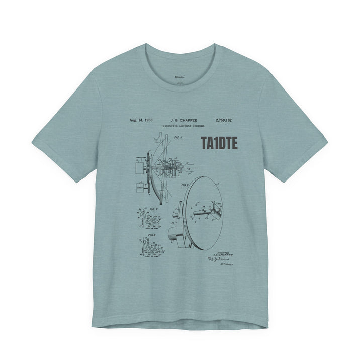 Personalized Ham Radio Antenna Blueprint T-Shirt | Custom Callsign Vintage Engineering Tee
