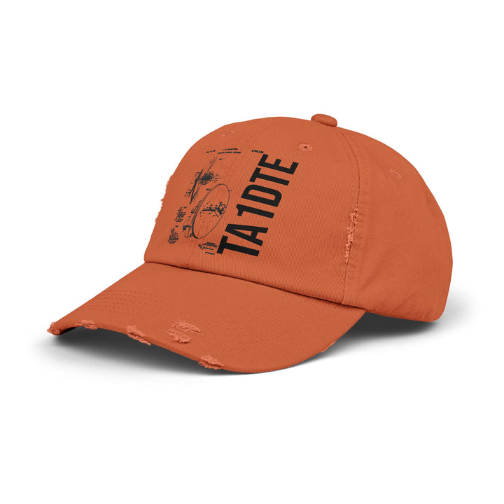 Personalized Vintage Ham Radio Distressed Cap | Custom Callsign Antenna Blueprint Hat