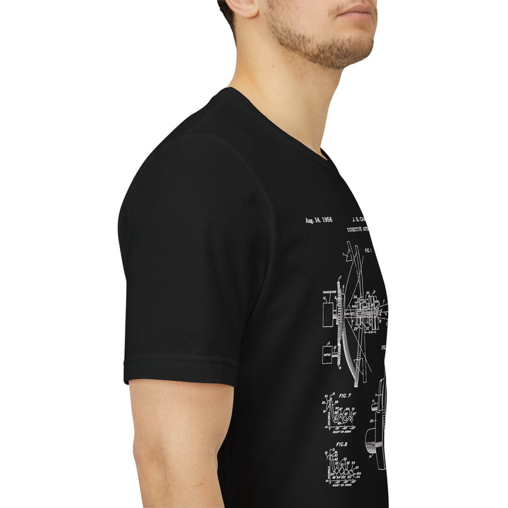 Personalized Ham Radio Antenna Blueprint T-Shirt | Custom Callsign Vintage Engineering Tee