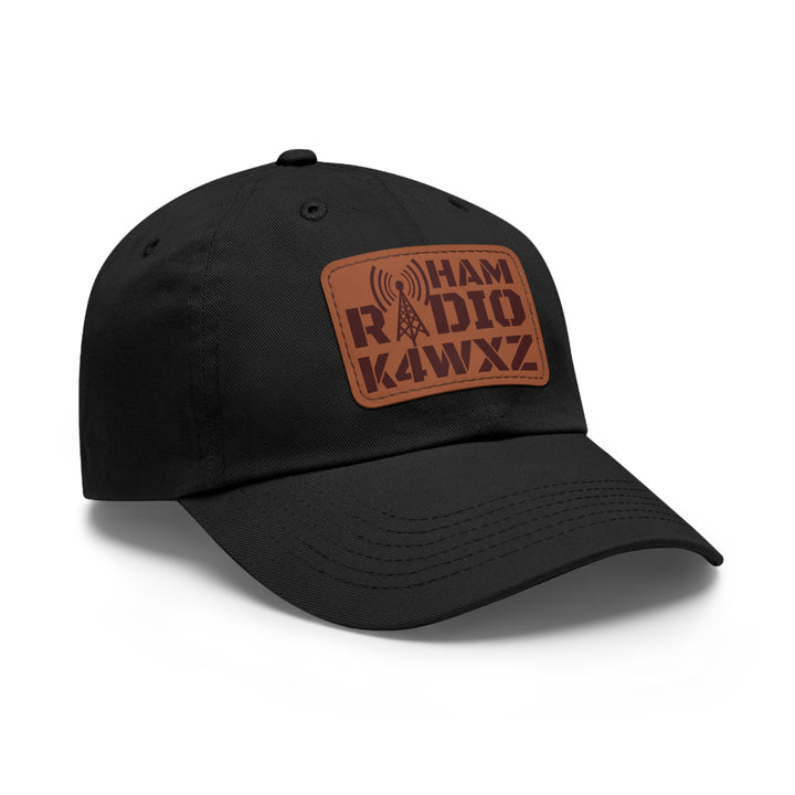 Personalized Ham Radio Leather Patch Hat – Custom Callsign Dad Cap