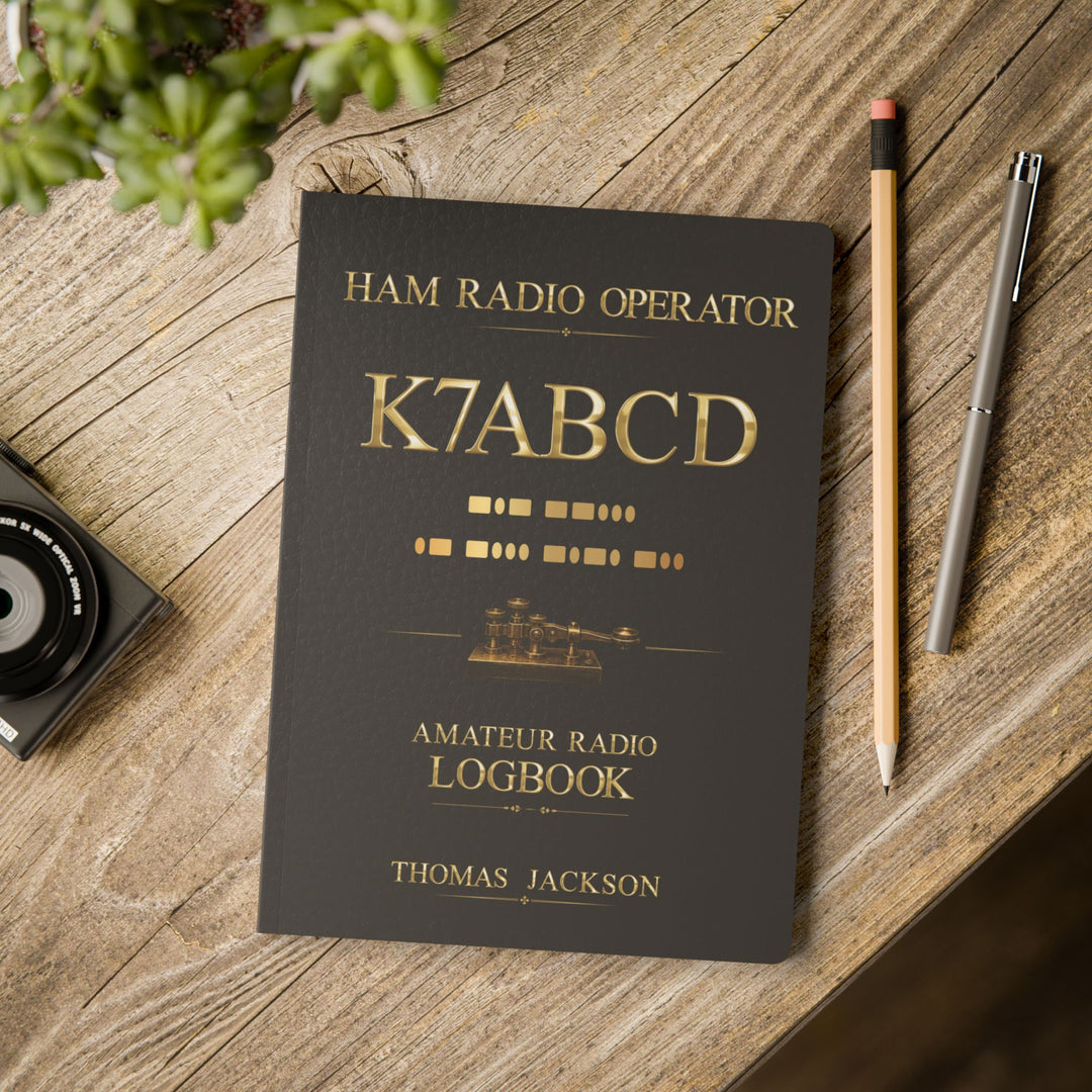Personalized Ham Radio Logbook with Custom Callsign &amp; Morse Code