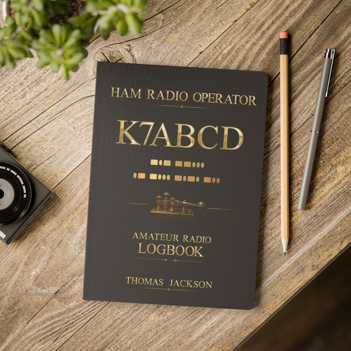 Personalized Ham Radio Logbook with Custom Callsign &amp; Morse Code