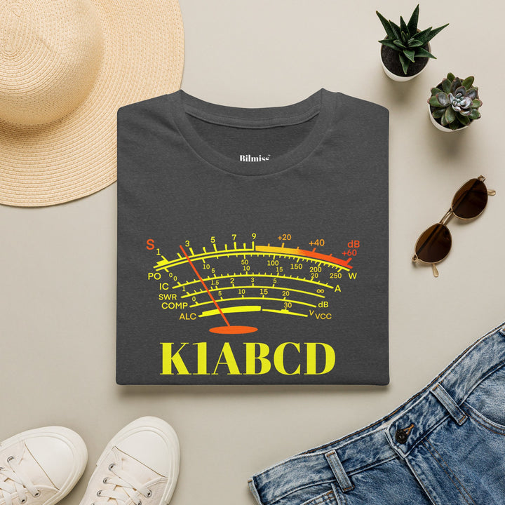 Personalized Ham Radio S-Meter T-Shirt | Custom Callsign Amateur Radio Operator Shirt