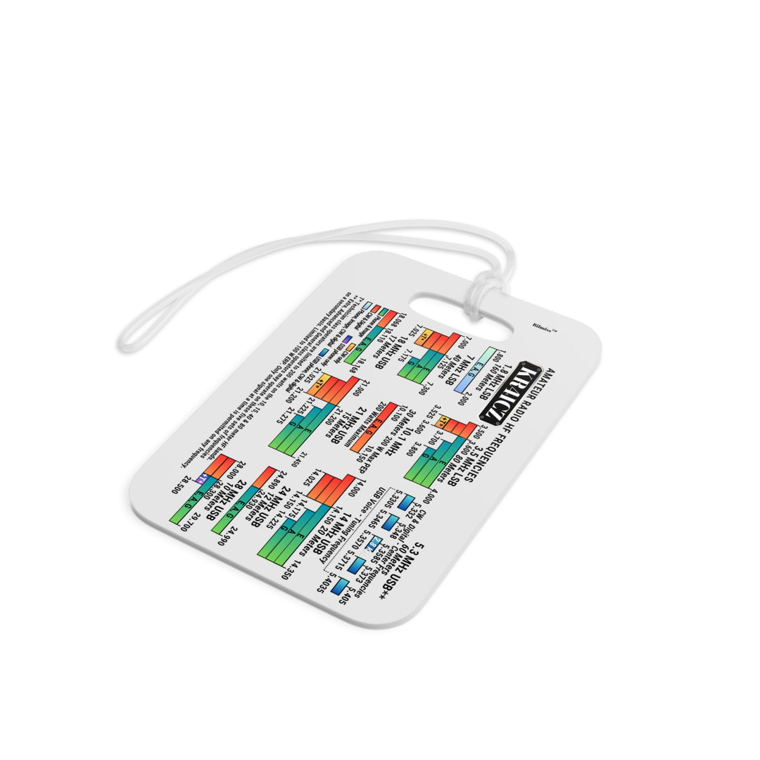Personalized Ham Radio Band Plan Luggage Tag – Custom Callsign