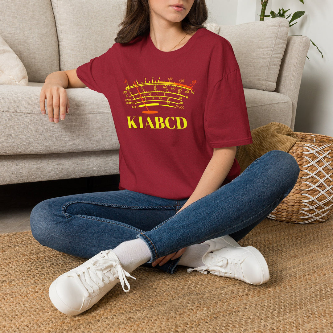 Personalized Ham Radio S-Meter T-Shirt | Custom Callsign Amateur Radio Operator Shirt