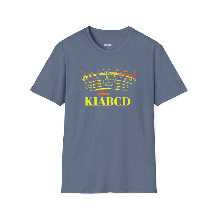 Personalized Ham Radio S-Meter T-Shirt | Custom Callsign Amateur Radio Operator Shirt