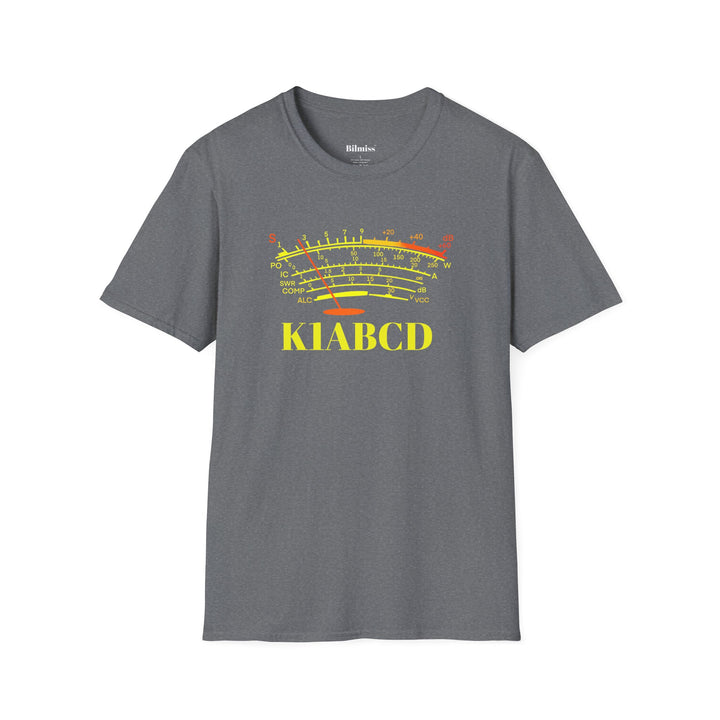 Personalized Ham Radio S-Meter T-Shirt | Custom Callsign Amateur Radio Operator Shirt