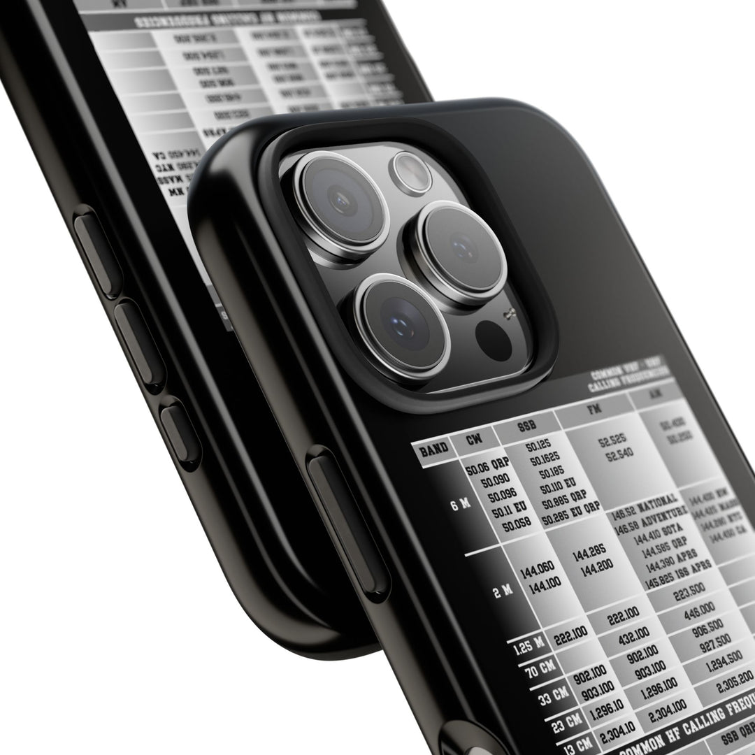 Ham Radio Phone Case, Calling Frequencies Reference Band Plan, Phone Cover