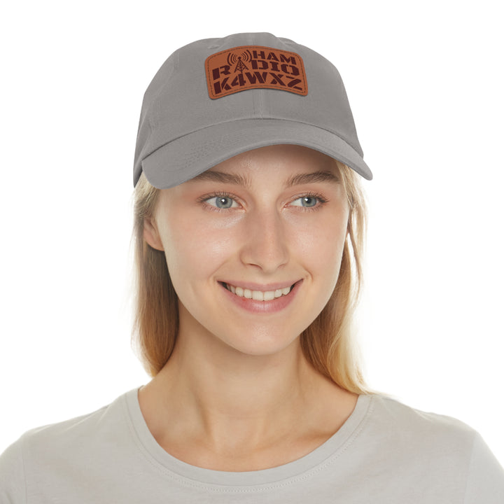 Personalized Ham Radio Leather Patch Hat – Custom Callsign Dad Cap