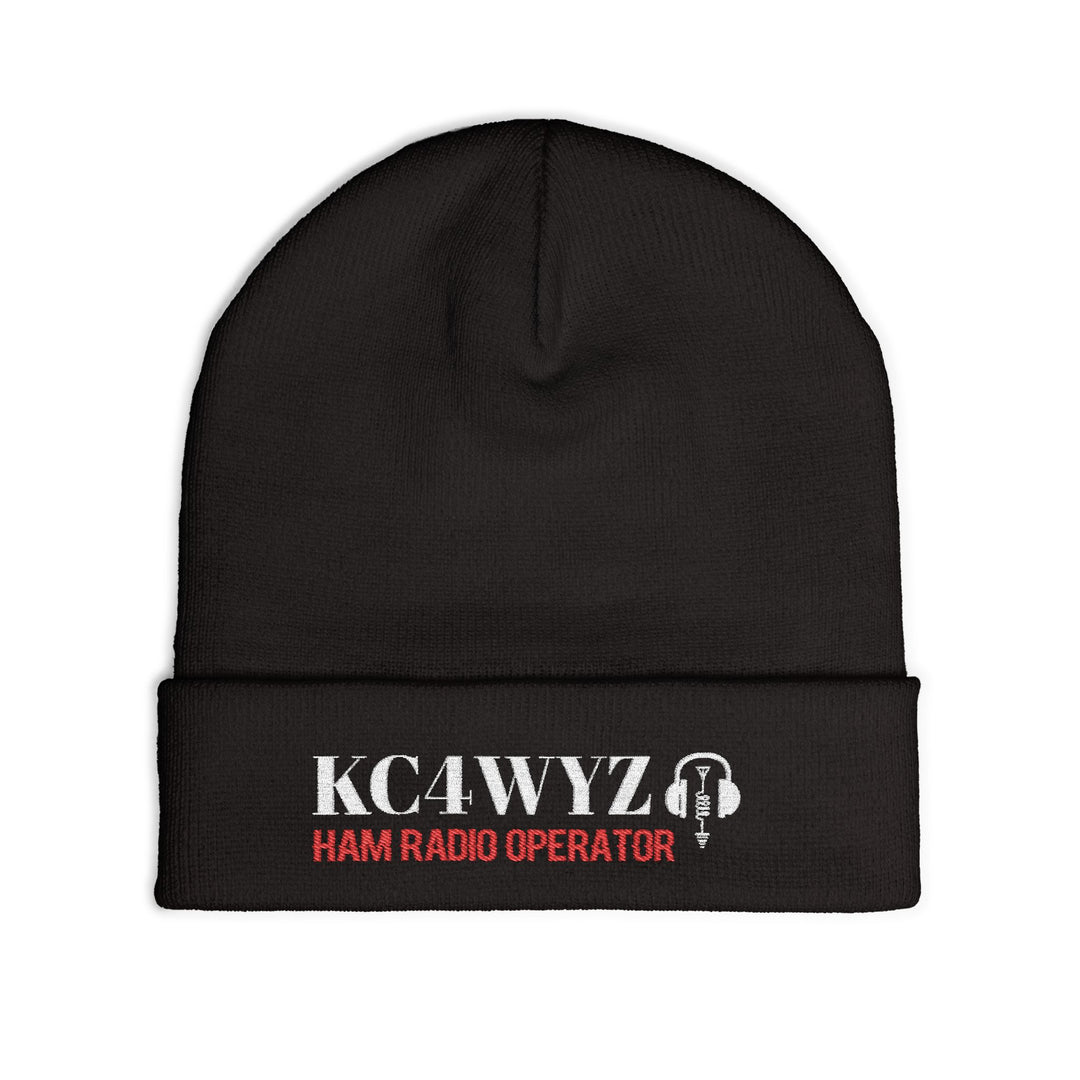 Personalized Ham Radio Callsign Beanie – Embroidered Operator Hat