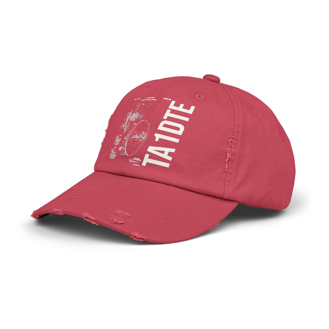 Personalized Vintage Ham Radio Distressed Cap | Custom Callsign Antenna Blueprint Hat