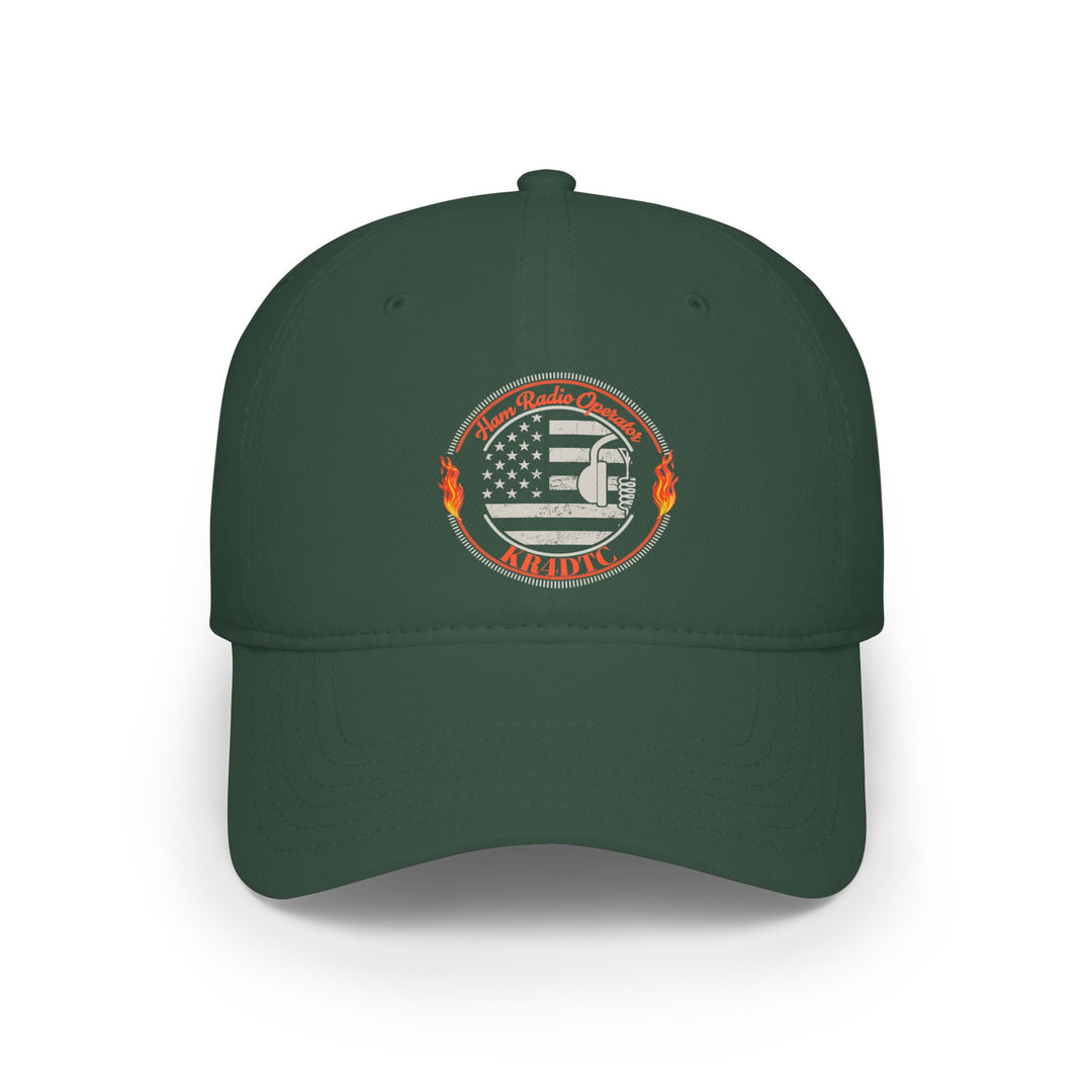 Personalized American Flag Ham Radio Baseball Cap with Custom Callsign