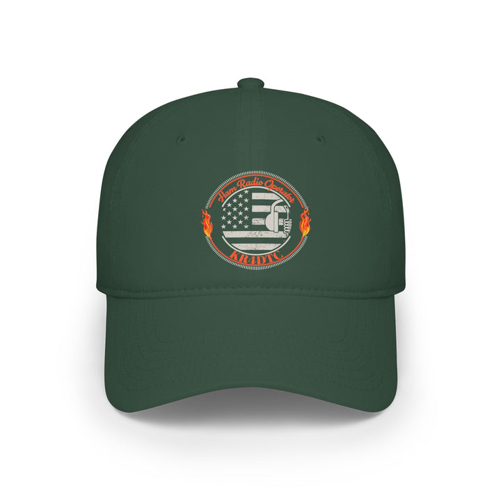 Personalized American Flag Ham Radio Baseball Cap with Custom Callsign