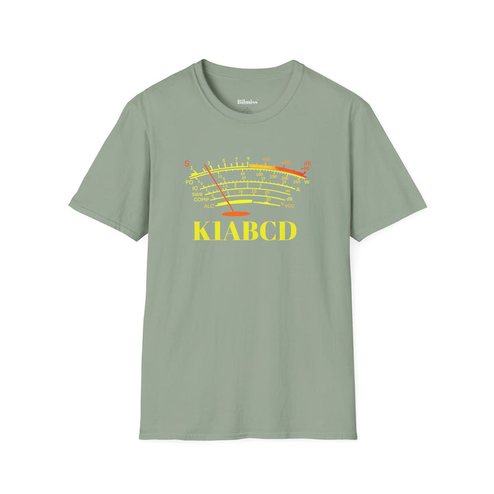 Personalized Ham Radio S-Meter T-Shirt | Custom Callsign Amateur Radio Operator Shirt
