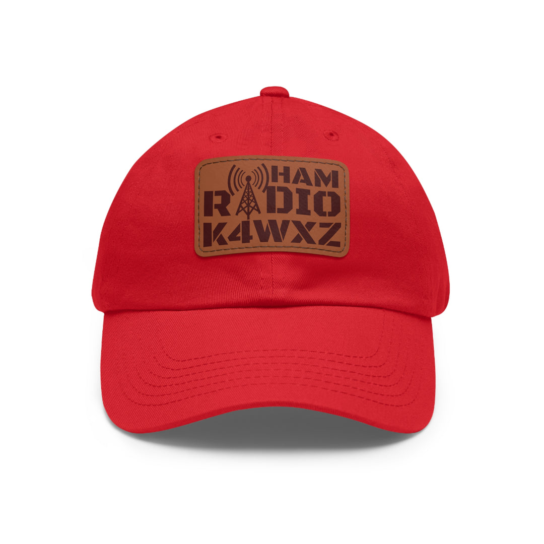 Personalized Ham Radio Leather Patch Hat – Custom Callsign Dad Cap