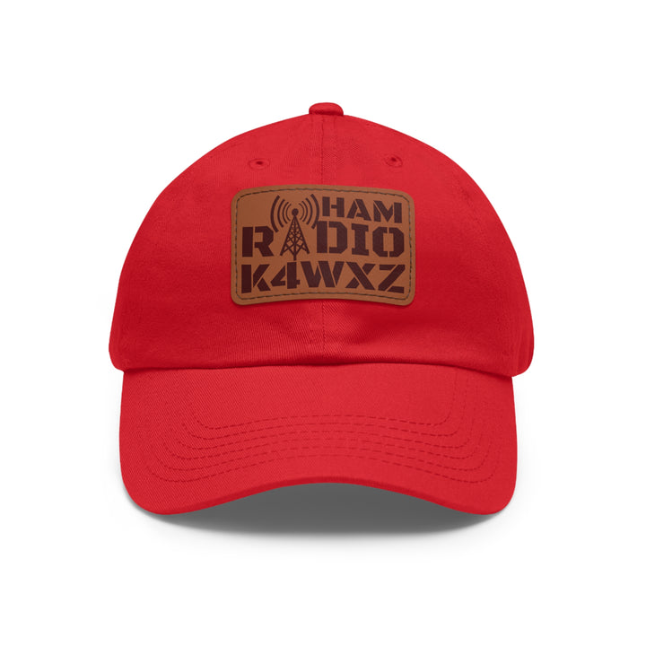 Personalized Ham Radio Leather Patch Hat – Custom Callsign Dad Cap