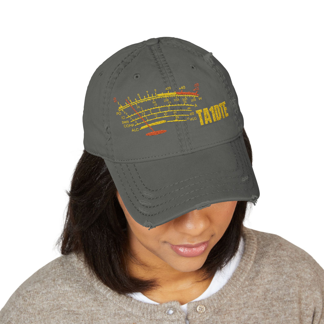 Personalized SWR Meter Distressed Hat with Custom Callsign