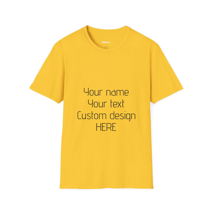 Custom Unisex T-Shirt - Personalized Shirt for Men & Women | Add Your Own Text, Logo or Photo | Gift Tee