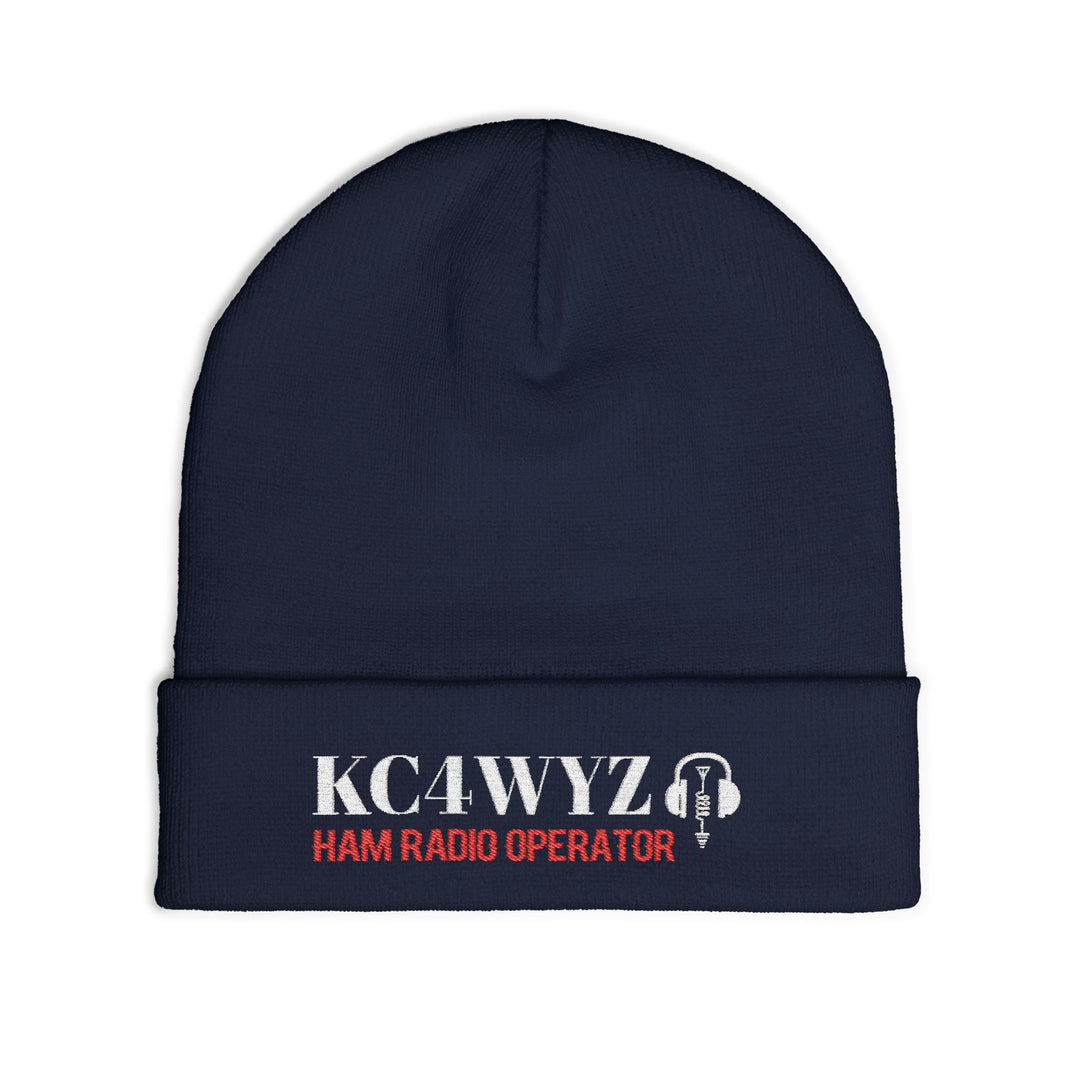 Personalized Ham Radio Callsign Beanie – Embroidered Operator Hat