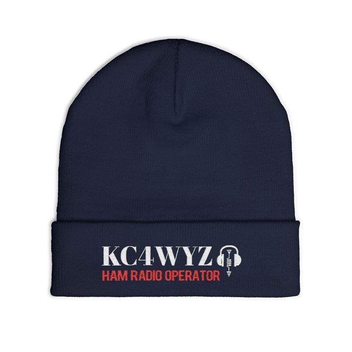 Personalized Ham Radio Callsign Beanie – Embroidered Operator Hat