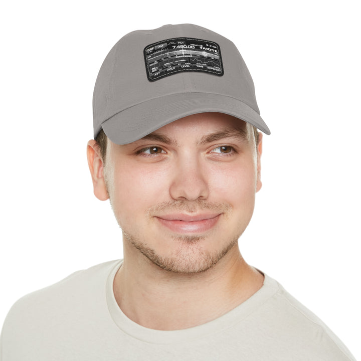 Personalized Ham Radio Leather Patch Hat with Custom Callsign