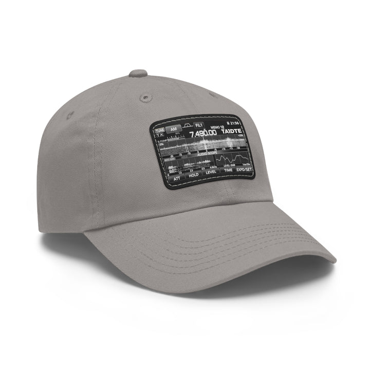 Personalized Ham Radio Leather Patch Hat with Custom Callsign