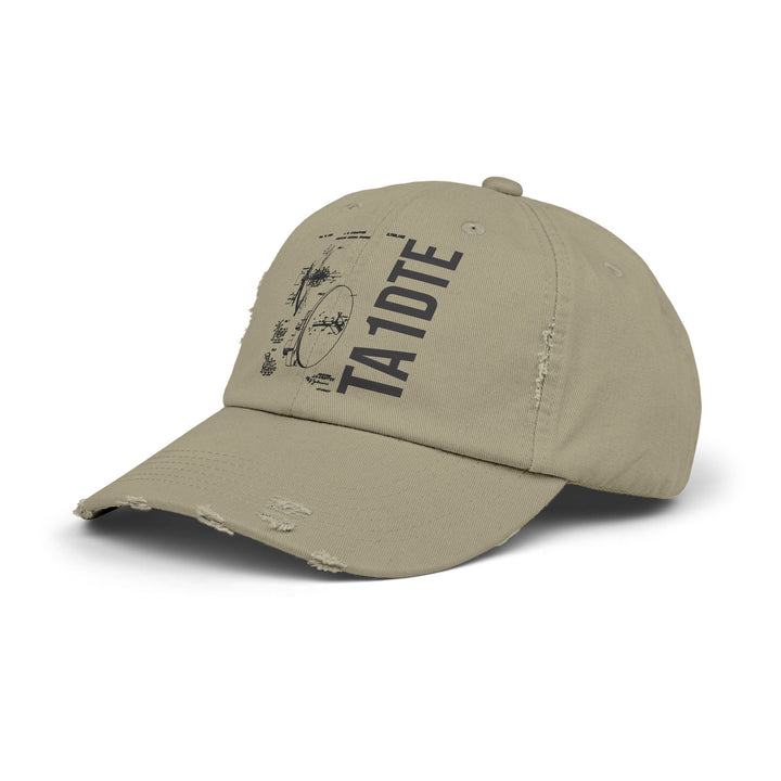 Personalized Vintage Ham Radio Distressed Cap | Custom Callsign Antenna Blueprint Hat