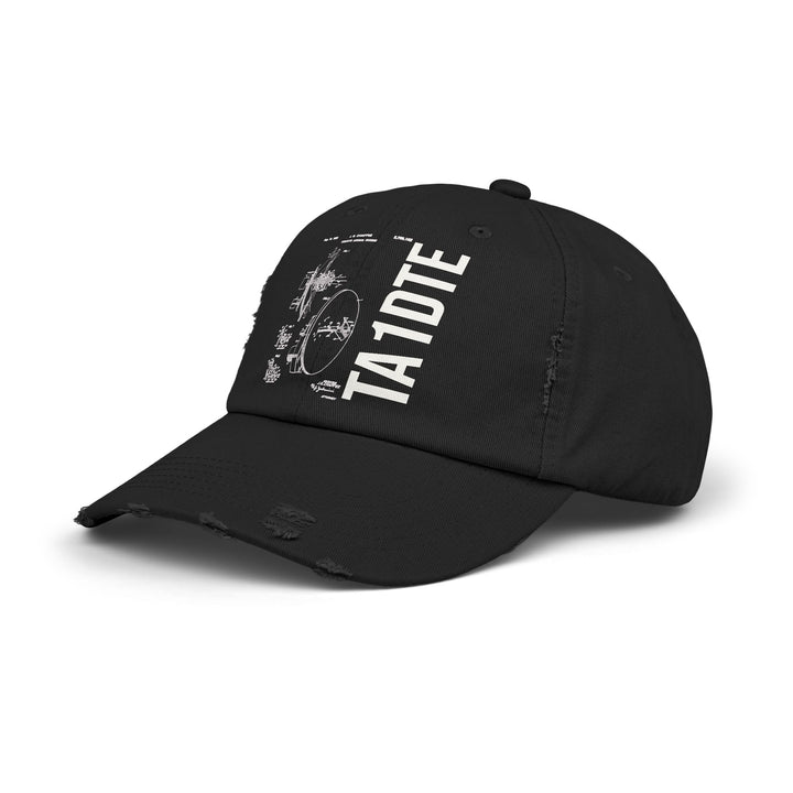 Personalized Vintage Ham Radio Distressed Cap | Custom Callsign Antenna Blueprint Hat