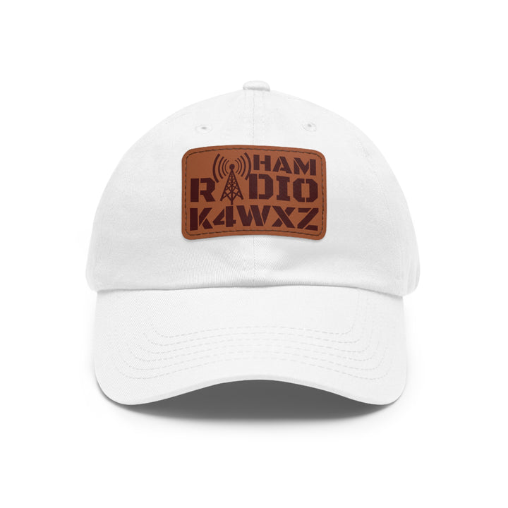 Personalized Ham Radio Leather Patch Hat – Custom Callsign Dad Cap