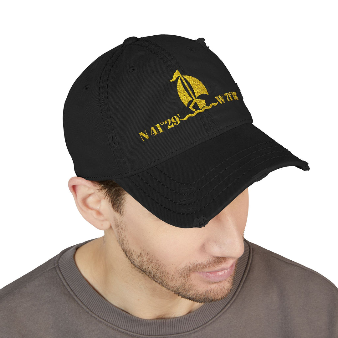Sailing Hat – Custom Coordinates Embroidered Cap – Personalized Gift for Sailors