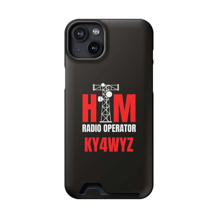 Personalized Ham Radio Phone Case with Card Holder – Custom Callsign Magsafe iPhone &amp; Samsung Cover