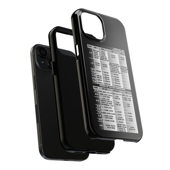 Ham Radio Phone Case, Calling Frequencies Reference Band Plan, Phone Cover