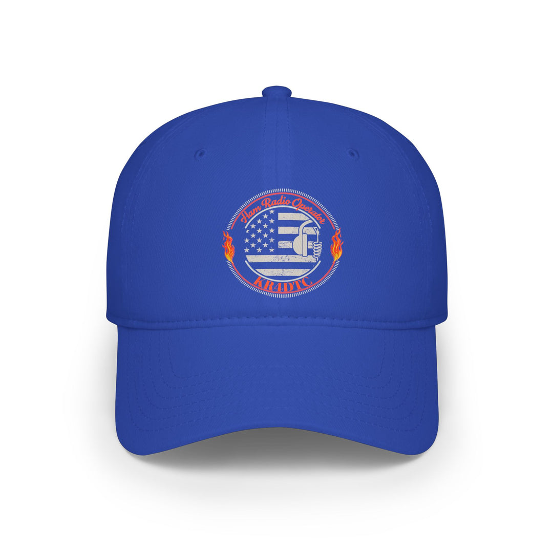 Personalized American Flag Ham Radio Baseball Cap with Custom Callsign