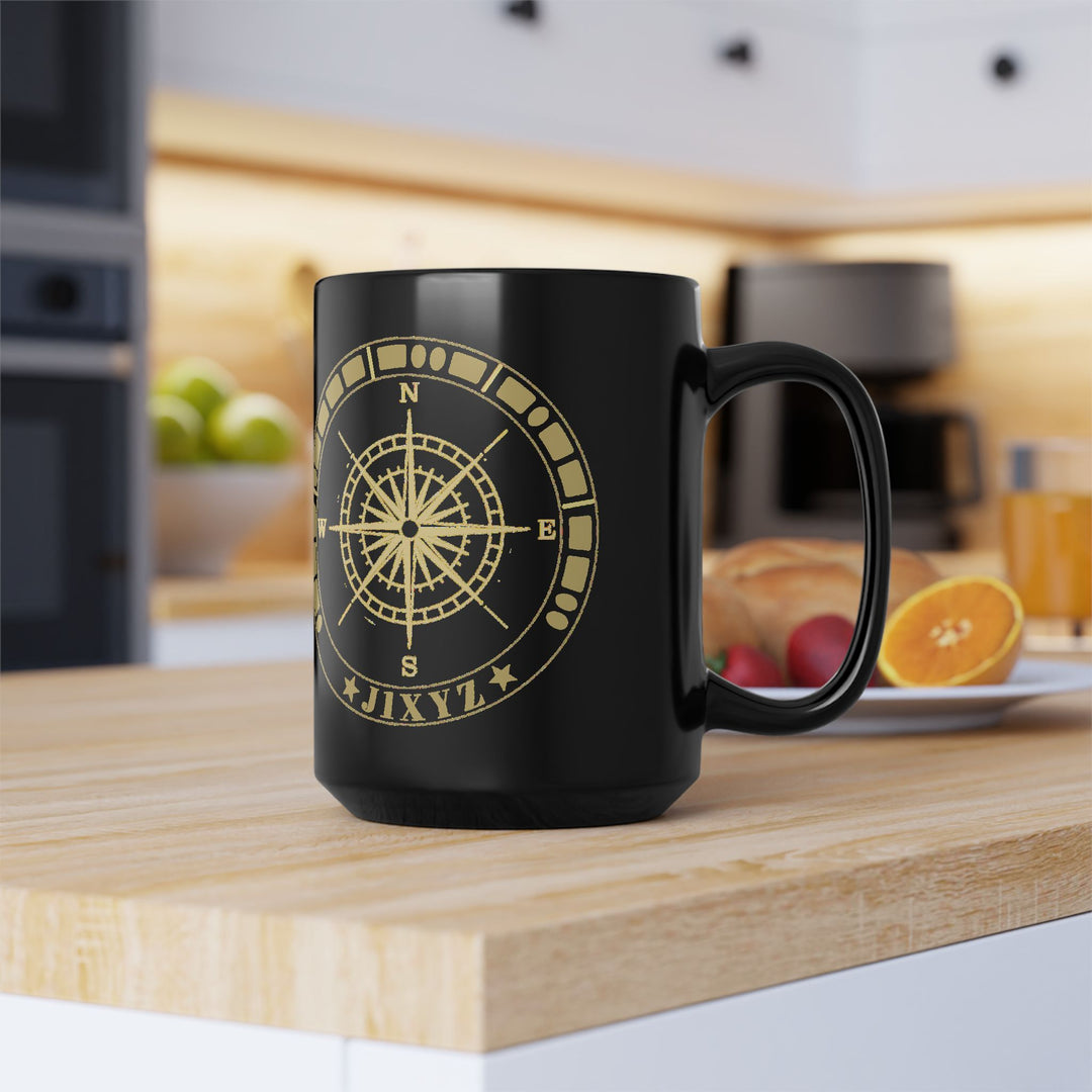 Personalized Morse Code Compass Ham Radio Mug | Custom Callsign Coffee Mug