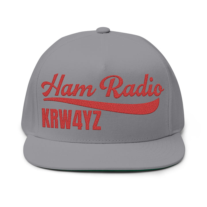 Personalized Ham Radio Flat Bill Cap – Custom Callsign