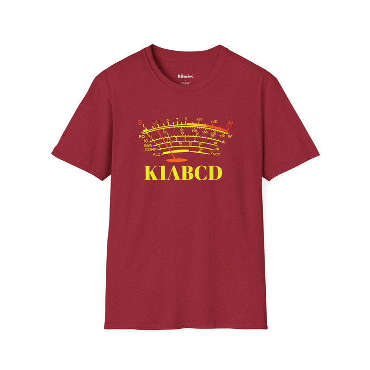 Personalized Ham Radio S-Meter T-Shirt | Custom Callsign Amateur Radio Operator Shirt