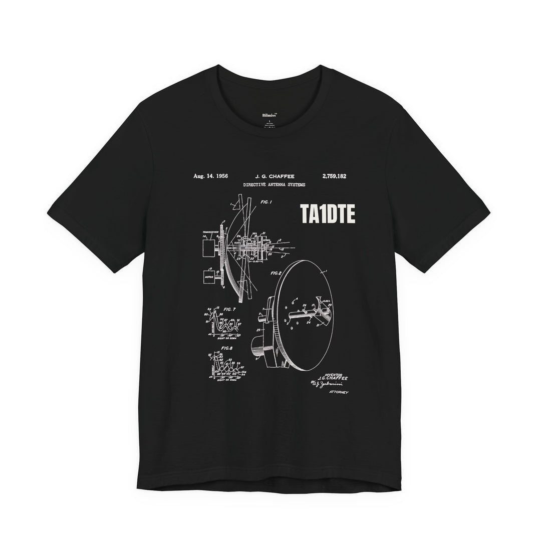 Personalized Ham Radio Antenna Blueprint T-Shirt | Custom Callsign Vintage Engineering Tee