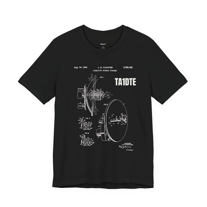 Personalized Ham Radio Antenna Blueprint T-Shirt | Custom Callsign Vintage Engineering Tee