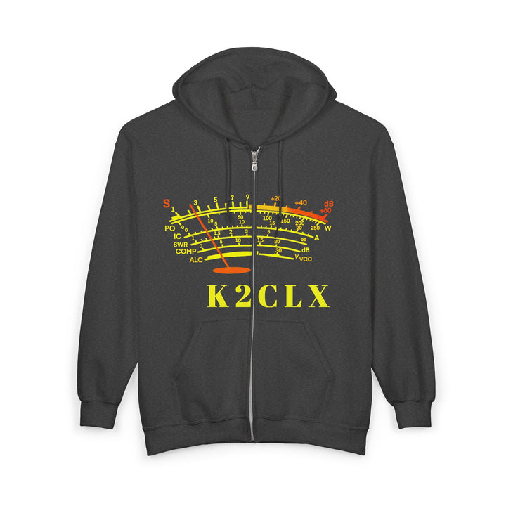 Personalized S-Meter Ham Radio Zip Hoodie