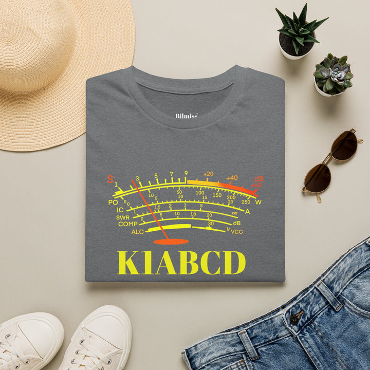 Personalized Ham Radio S-Meter T-Shirt | Custom Callsign Amateur Radio Operator Shirt