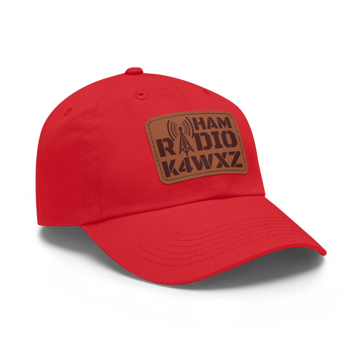 Personalized Ham Radio Leather Patch Hat – Custom Callsign Dad Cap