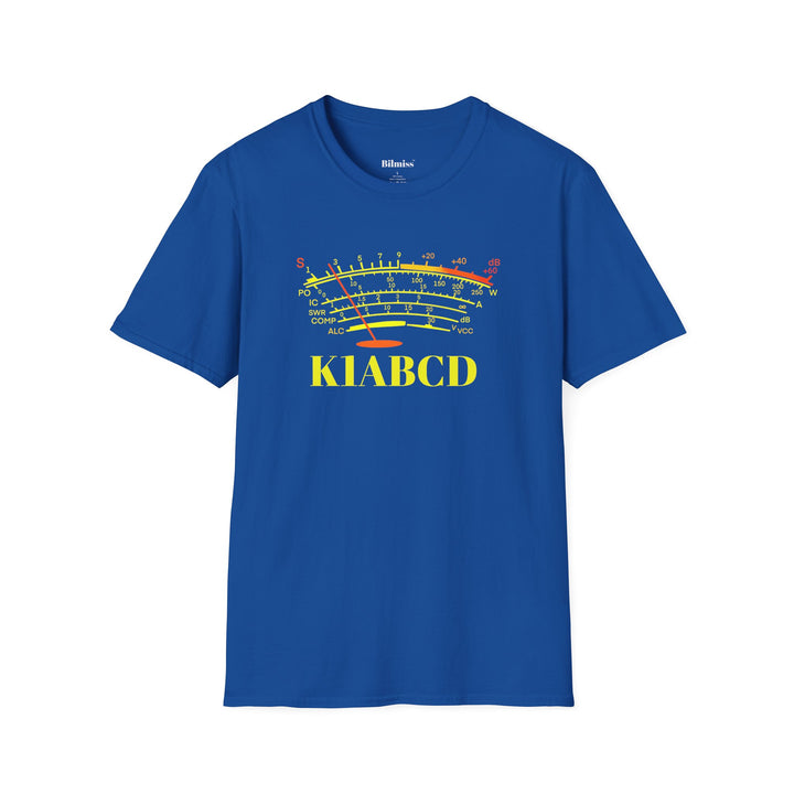 Personalized Ham Radio S-Meter T-Shirt | Custom Callsign Amateur Radio Operator Shirt