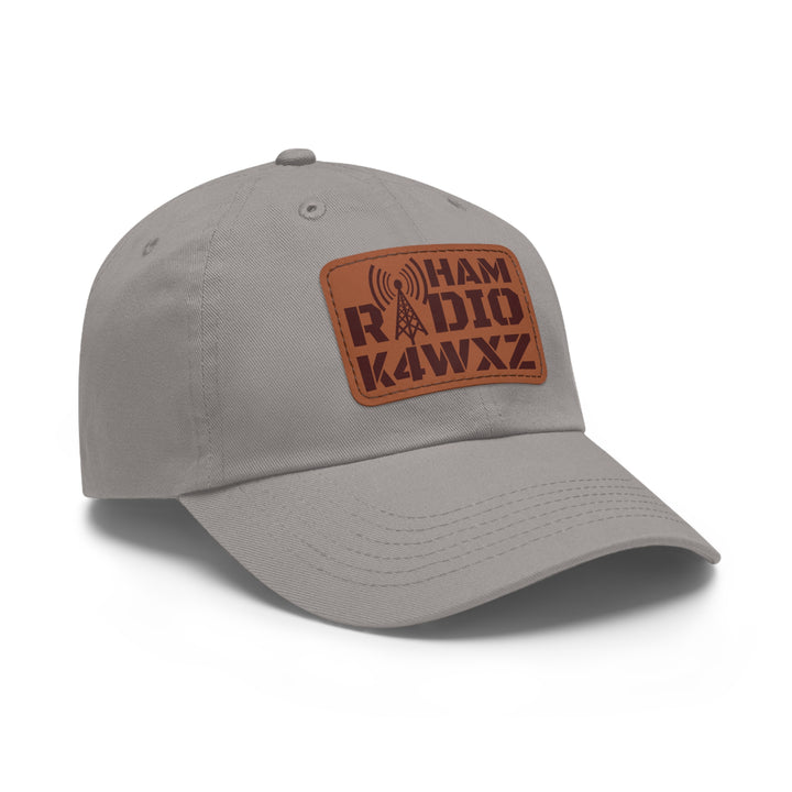Personalized Ham Radio Leather Patch Hat – Custom Callsign Dad Cap